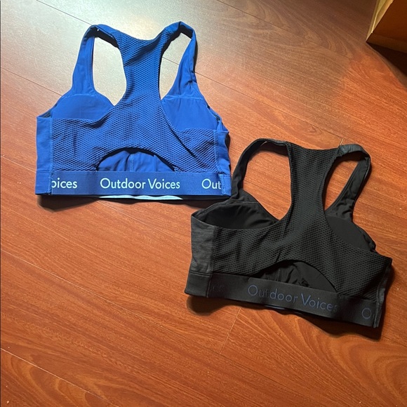 Outdoor Voices *Bundle Blue and Black Sports Bras Small - Picture 2 of 9